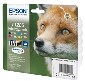 Epson Fox Multipack 4-kolorowy T1285 DURABrite Ultra Ink