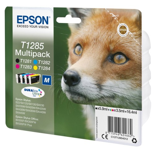 Epson Fox Multipack 4-kolorowy T1285 DURABrite Ultra Ink - 3089463