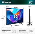 Hisense 50A6S 127 cm (50") 4K Ultra HD Smart TV Wi-Fi Czarny - 3090111