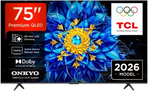 Telewizor TCL 75P8L QLED 75" 4K Ultra HD 144Hz Google TV Dolby Atmos Czarny