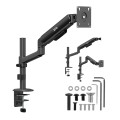 ERGO OFFICE UCHWYT / WIESZAK NA MONITOR, 17"-32", 1-10KG, CZARNY MAT, MAX. VESA 100X100 ER-691 B - 3090535