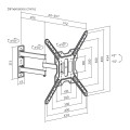 MACLEAN UCHWYT NA TELEWIZOR, MAX. 23–65", MAX. WAGA 30 KG, UNIWERSALNY, MAX. VESA 400X400 MC-759 N - 3090658