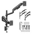 ERGO OFFICE UCHWYT / WIESZAK NA 2 MONITORY, SPRĘŻYNA GAZOWA, 17"-32", 1-10KG, CZARNY MAT, ER-692 B - 3090694