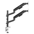 ERGO OFFICE UCHWYT / WIESZAK NA 2 MONITORY, SPRĘŻYNA GAZOWA, 17"-32", 1-10KG, CZARNY MAT, ER-692 B - 3090693