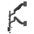 ERGO OFFICE UCHWYT / WIESZAK NA 2 MONITORY, SPRĘŻYNA GAZOWA, 17"-32", 1-10KG, CZARNY MAT, ER-692 B - 3090695