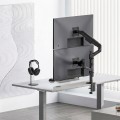ERGO OFFICE UCHWYT / WIESZAK NA 2 MONITORY, SPRĘŻYNA GAZOWA, 17"-32", 1-10KG, CZARNY MAT, ER-692 B - 3090687
