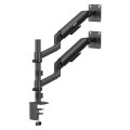 ERGO OFFICE UCHWYT / WIESZAK NA 2 MONITORY, SPRĘŻYNA GAZOWA, 17"-32", 1-10KG, CZARNY MAT, ER-692 B - 3090689
