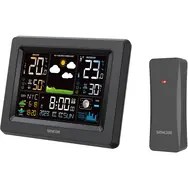 Sencor SWS 4500 Stacja pogodowa czarna / kolorowy wyświetlacz LCD / czujnik bezprzewodowy - 3090813