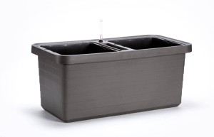 Donica samonawadniająca PLASTIA Berberis Duo (390x780x350mm) szara