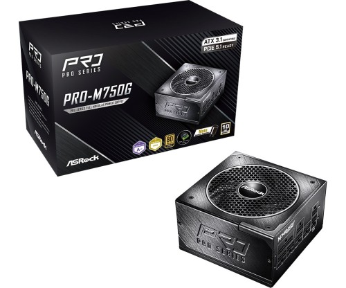 Zasilacz Asrock PRO-M750G 750W 80 PLUS Gold - 3091457
