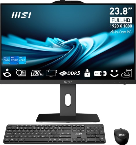 MSI AIO PRO AP242P 14M-1096XEU i7-14700 23,8" IPS LED FHD Non-Touch Anti-Glare 16GB SSD1TB M.2 AX211 WiFi 6E NoOS Black - 3092695