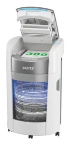Niszczarka Leitz IQ Optimax AutoFeed 300, P4, 300 kartek, 25 l kosz