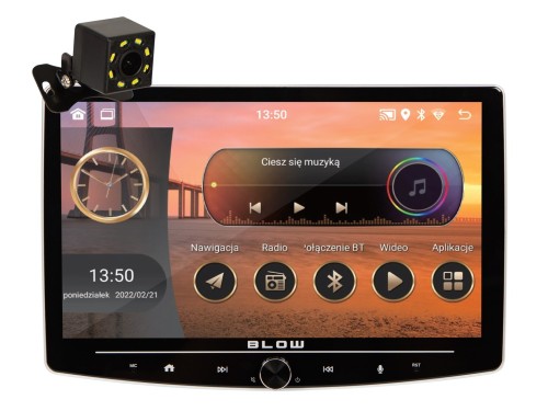 Radio BLOW CP01 1DIN 10" Android/WiFi/GPS/CARPLAY OBROTOWE - 3098577