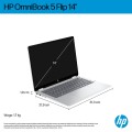 HP OmniBook 5 Flip 14-fp0216nw Core 7 150U 14.0"2K OLED Touch 300nits LBL 16GB LPDDR5 SSD512 Intel Graphics Cam1080p 68Wh Win11 Glacier Silver - 3098861