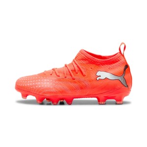 PUMA Future 9 Match FG/AG Jr Piłka nożna Męski Pomarańczowy, Biały