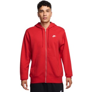 Bluza męska Nike Club BB FZ Hoodie czerwona FN3861 657 S