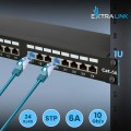 Extralink CAT6A STP | Patchpanel | 24 porty - 3094995