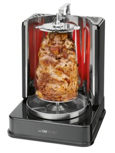 Grill elektryczny do kebabu Clatronic DVG 3686 (pionowy; 1400W; kolor czarny) (OUTLET)