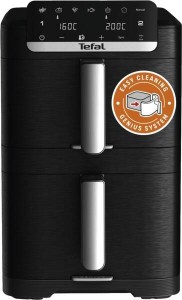 Tefal Easy Fry EY7568 Podwójny 10 l Autonomiczny 2700 W Frytkownica na gorące powietrze Czarny