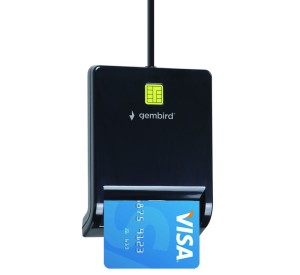 GEMBIRD UNIWERSALNY CZYTNIK KART SMART CARD USB, CZARNY