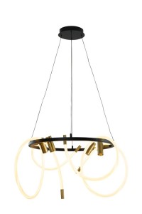 Lampa wisząca LED Tigris Coil 4000K w kolorze złotym