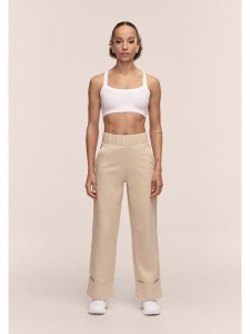 Spodnie damskie CASALL Aria Turn Up Straight Jogger kolor beżowy - L