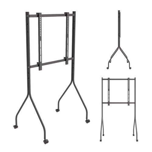 MACLEAN STAND POD TV STAND / WÓZEK DO TV MACLEAN, NA KÓŁKACH, 37-80", MAX. OBCIĄŻENIE 50KG, MAX. VESA 600X400, CZARNY, MC-180 - 3103922