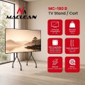 MACLEAN STAND POD TV STAND / WÓZEK DO TV MACLEAN, NA KÓŁKACH, 37-80", MAX. OBCIĄŻENIE 50KG, MAX. VESA 600X400, CZARNY, MC-180 - 3103913