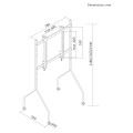 MACLEAN STAND POD TV STAND / WÓZEK DO TV MACLEAN, NA KÓŁKACH, 37-80", MAX. OBCIĄŻENIE 50KG, MAX. VESA 600X400, CZARNY, MC-180 - 3103914