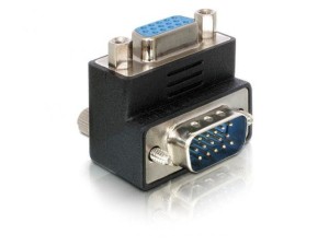 Adapter Delock VGA(15F)->VGA(15M) Kątowy 90"