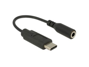 Kabel adapter Delock USB type-C(M) -> Minijack(F) 0,14m