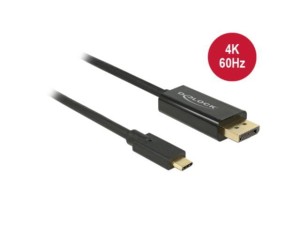 Kabel adapter Delock USB type-C(M) -> DisplayPort(M) 4K 60Hz 1m