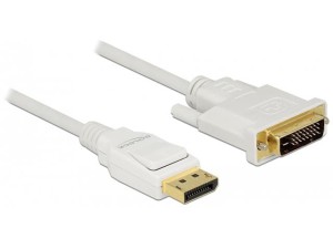 Kabel adapter Delock DisplayPort v1.2A - DVI-D (24+1) M/M 5m biały Single Link