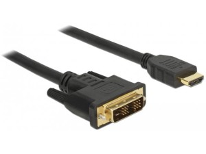 Kabel adapter Delock DVI-D(M)(18+1) - HDMI(M) v1.2 5m czarny