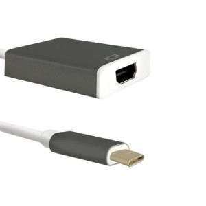 Adapter Qoltec przejściówka USB-C 3.1 | HDMI | 4K | MHL | Aluminiowy