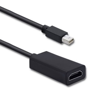Adapter Qoltec Mini DisplayPort męski / HDMI A żeński 1080p | 0,2m