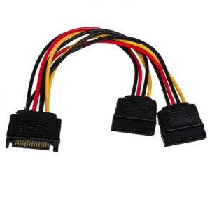 Kabel adapter Akyga AK-CA-31 SATA (M) - 2x SATA (F) 0,15m