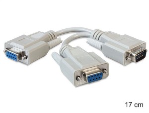 Kabel adapter Delock COM DB9(M) - 2x COM DB9(F) 0,17m