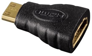 Adapter Hama HDMI F - Mini HDMI M czarny