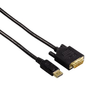 Kabel adapter Hama DisplayPort (M) - DVI-D (M) 1,8m czarny