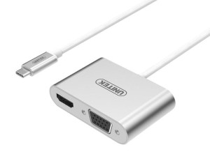 Kabel adapter Unitek Y-V100 USB Typ-C 3.1 na HDMI/VGA