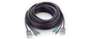 Kabel KVM Aten 2L-1010P/C ( SVGA, 2xPS2 - SVGA, 2xPS2 M-F 10m czarny )