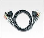 Kabel ATEN 2L-7D05U (5m; DVI-D, Mini Jack x2, USB M - 2x Mini Jack, DVI-D, USB typ B M; kolor czarny)