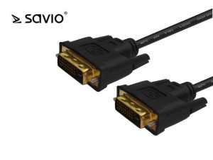 Kabel DVI DM – DVI DM 24+1 dual link Savio CL-53 3m
