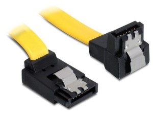 Kabel SATA Delock DATA III 0,5m z zatrzaskami metalowymi kątowy góra/dół