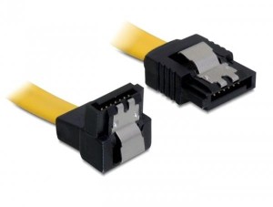 Kabel Delock SATA DATA III 3m z zatrzaskami metalowymi kątowe dół/prosto