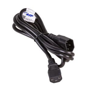 Przedłużacz kabla zasilającego Akyga AK-PC-03A IEC C13/C14 250V/50Hz 10A 1,8m czarny