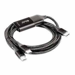 Kabel USB Club3D CAC-1527 USB Type-C, Y charging cable to 2x USB Type-C max. 100W, 1.83m M/M