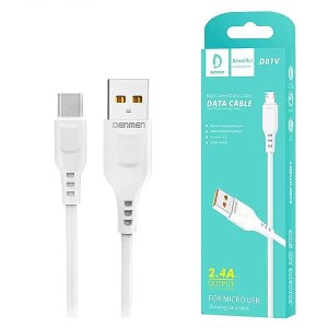Kabel Denmen D01V micro USB 1M biały