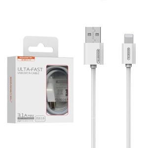 Kabel Somostel SMS-BP02 USB Iphone 3.1A Quick Charger 1.2m Powerline biały